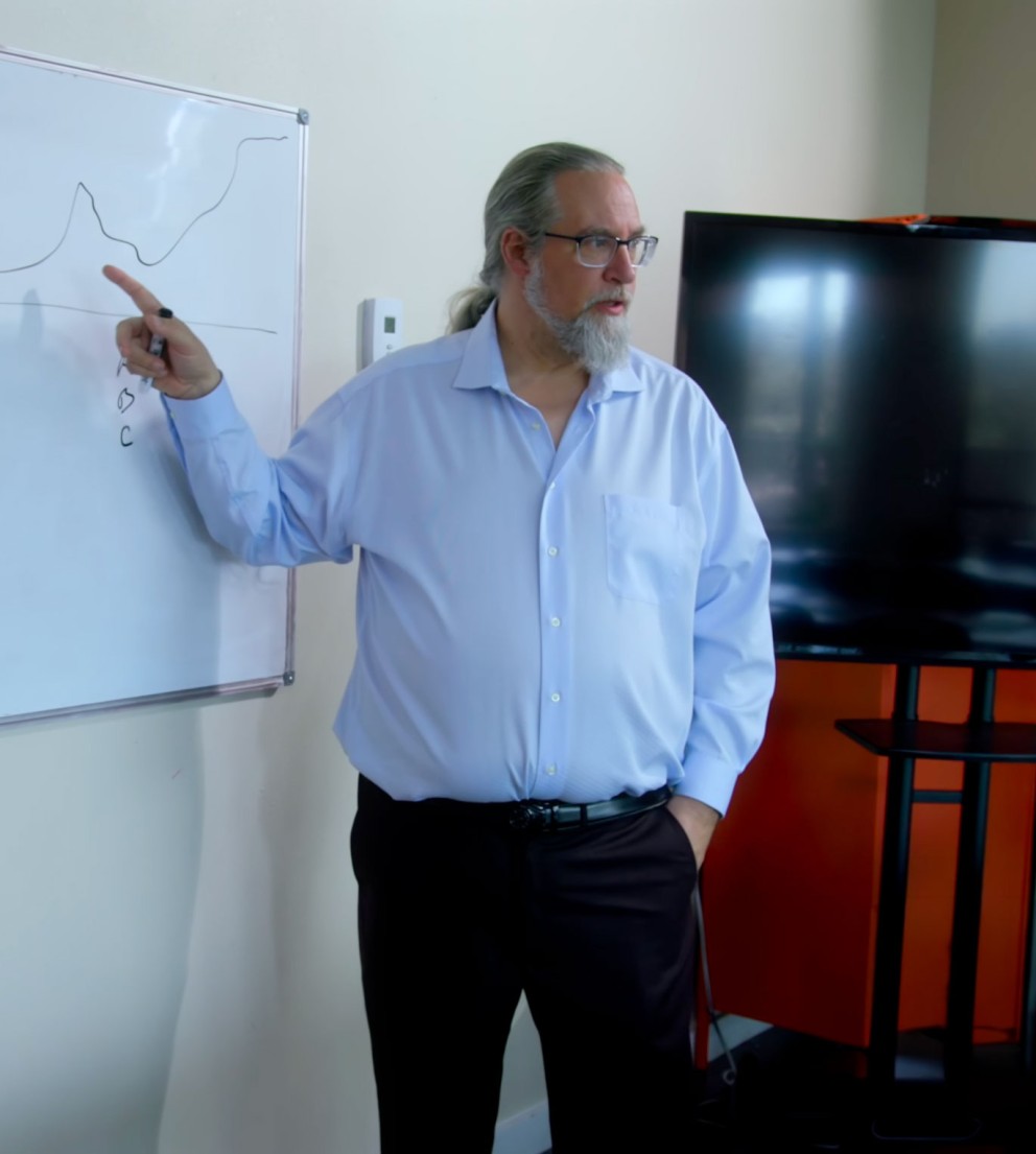 person making a presentation